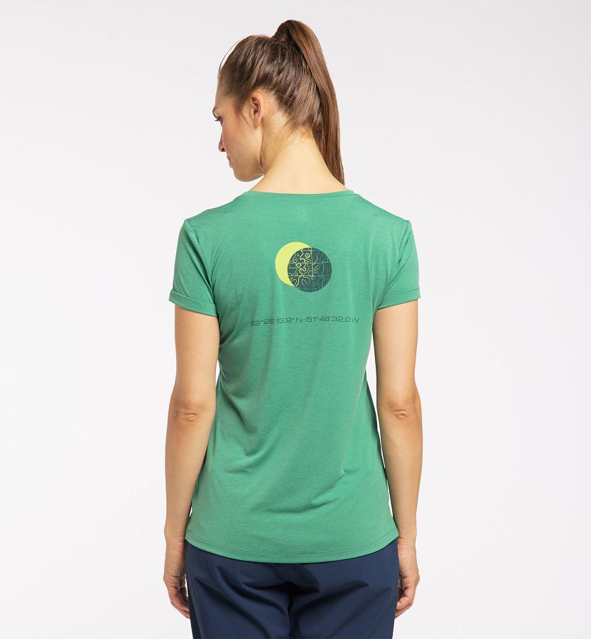 Haglöfs Womens Ridge T-Shirt Green New Zealand 79430GFMA